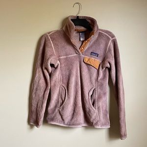 Patagonia Re-Tool Snap T Fleece Pullover in Mauve Brown Purple